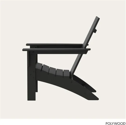 Miniatura 6 de POLYWOOD AD420BL Silla Adirondack moderna, color negro