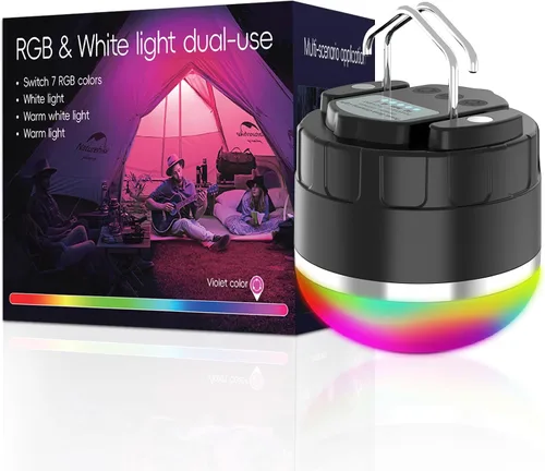 Miniatura 9 de Linterna de campamento recargable de 1000 lm, luz portátil compacta de 110 horas de funcionamiento con 5 niveles de brillo, base magnética, luz