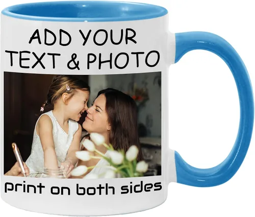 Miniatura 8 de Taza de café personalizada, crea un regalo único con tus fotos, texto y nombres, perfecta para mamá, papá, amigos y ocasiones especiales, 11 onzas