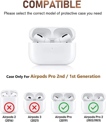 Miniatura 2 de Funda para Airpod Pro 2/1, linda flor 3D con llavero funda protectora de TPU transparente compatible con AirPods Pro de 2ª y 1ª generación, funda