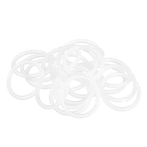 Aros de silicona uxcell, de 30mm de diámetro exterior, 24mm de diámetro interior, 3mm de ancho, junta de sellado VMQ, color blanco, paquete de 20