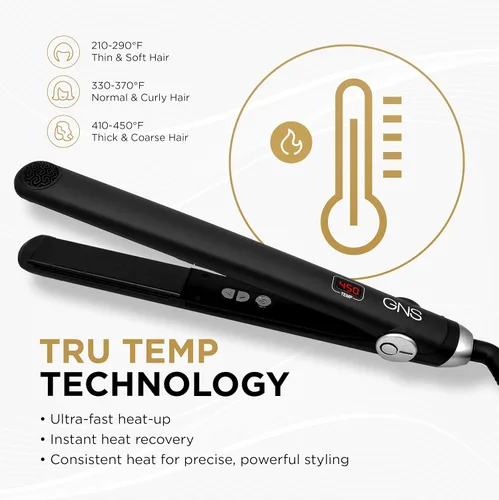 Miniatura 7 de Cocco® Plancha plana GNS V3 de 1" – Plancha de pelo profesional avanzada y peinado con tecnología Nano GNS Triplex
