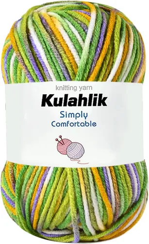 Miniatura 76 de 50g (1x50g) Hilo Acrílico para Crochet y Tejido, Hilo Degradado Colorido, 1 Rollo de Madejas, Hilo Acrílico Multicolor, Perfecto para Proyectos