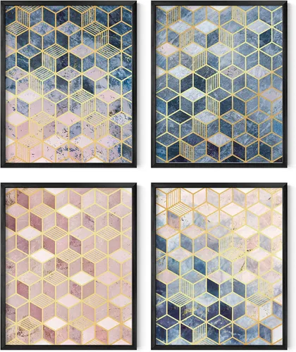 Miniatura 54 de HAUS AND HUES Arte abstracto para pared en blanco y negro, juego de 4 pósteres minimalistas en blanco y negro para paredes, pósteres estéticos Juego