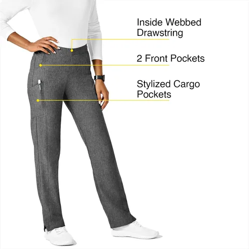 Miniatura 2 de WonderWink Women's Flat Front Cargo Scrub Pant