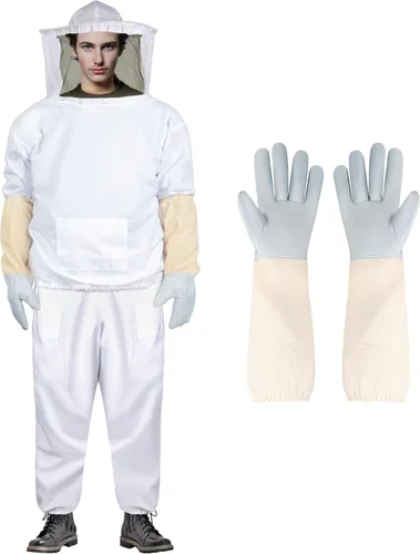 Miniatura 8 de Xgunion Traje de apicultor profesional, con chaqueta, pantalones y guantes
