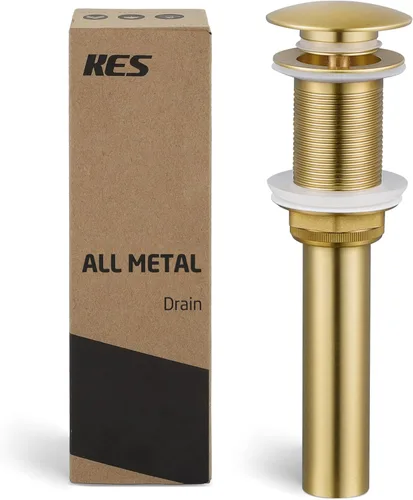 KES S2008D-BZ - Desagüe para fregadero sin desbordamiento para baño, conjunto de tapón de drenaje emergente para fregadero de recipiente de 1.6 a