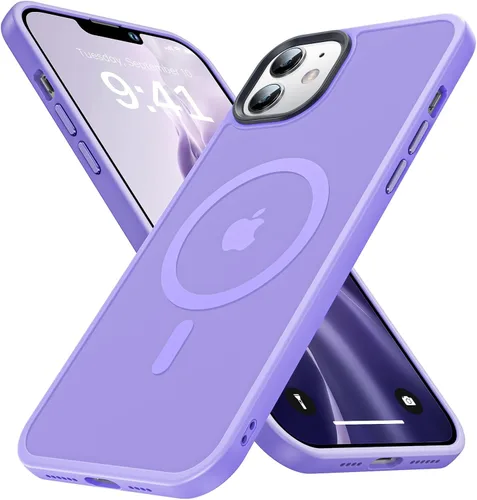 Miniatura 8 de Funda magnética para iPhone 12/iPhone 12 Pro, compatible con MagSafe, protección contra caídas de grado militar, a prueba de golpes, translúcida