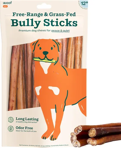Miniatura 8 de WOOF Golosinas de huesos masticables para perros - Palitos masticables para perros - Golosinas masticables duraderas para perros - Hechas con carne