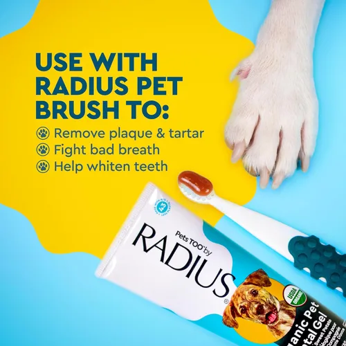 Miniatura 7 de RADIUS USDA - Pasta dental orgánica canina para mascotas, 1 unidad, 3 onzas, pasta dental no tóxica para perros, diseñada para limpiar los dientes