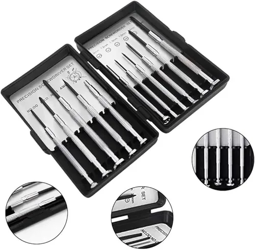 Miniatura 5 de Juego de mini destornilladores de 11 piezas, juego de destornilladores de precisión pequeños para electrónica, juguetes, computadora, reparación