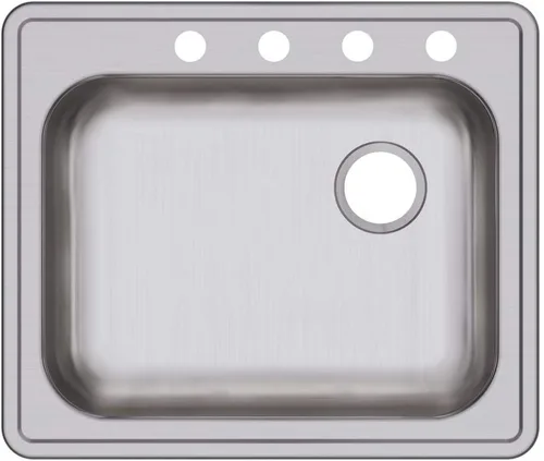 Miniatura 26 de Elkay GE12521 Dayton Fregadero de cocina empotrable de una sola cubeta de acero inoxidable de 25" - 1 orificio para grifo