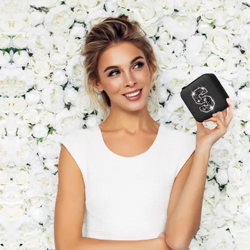 Miniatura 2 de Uygafly Joyero de viaje – Joyero personalizado para mujeres, pequeño organizador de joyas, bonitos organizadores de joyas y estética