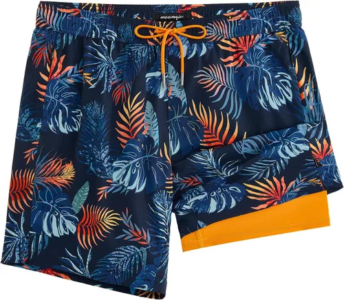 Miniatura 8 de maamgic Traje de Baño para Hombre 2 en 1, Pantalones Cortos de Natación de 17.8 cm para Hombre, Trajes de Baño, Pantalones Cortos de Tabla