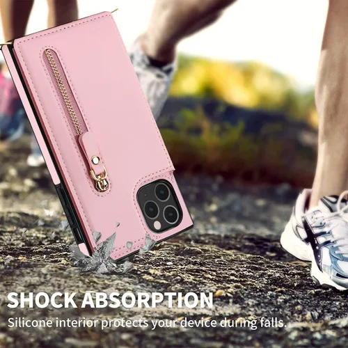 Miniatura 5 de Funda cruzada para teléfono iPhone 11 Pro Max de cuero con tarjetero, funda protectora extraíble y ajustable con botón compatible con iPhone 11 Pro