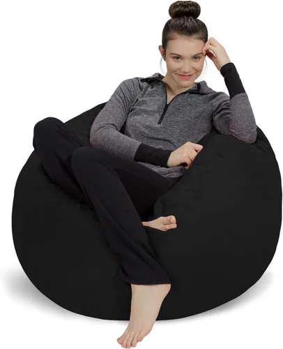 Miniatura 5 de Sofa Sack Silla Puf - Felpa, Ultra Suave - Silla Puf de Espuma Viscoelástica con Funda de Microgamuza - Muebles y Accesorios Rellenos de Espuma