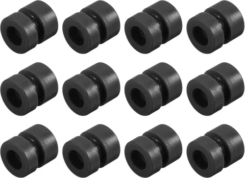 MECCANIXITY RC Bolas de Goma Anti Vibración para Controlador de Vuelo RC F4 F7 M3x6.6mm (Negro), Paquete de 12