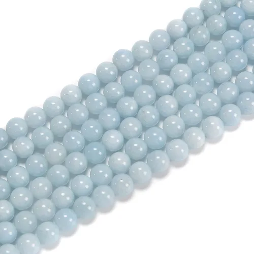 Miniatura 23 de Cuentas sueltas de rodonita teñida de jade de 10mm, redondas y suaves, de gematone natural para joyería y manualidades, 1 cadena de 15 pulgadas Jade