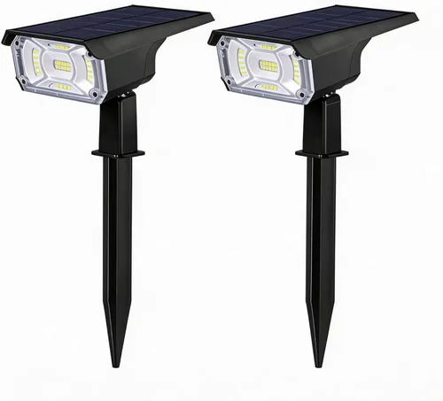 Miniatura 23 de LEREKAM 40 focos LED, IP65, impermeables, con energía solar, 2 en 1, luz de pared, luces de paisajismo al aire libre, encendido/apagado automático