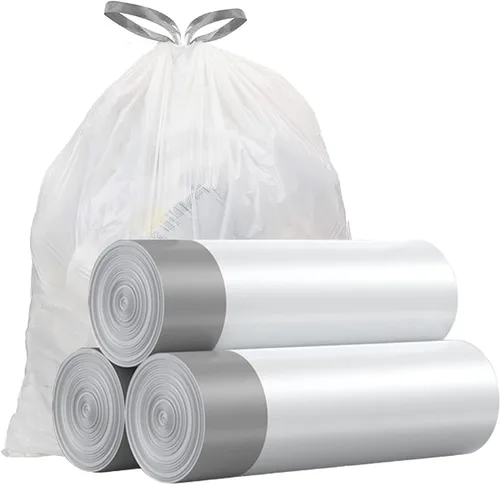 Bolsas de basura pequeñas de 4 galones - Bolsa de basura con cordón de 4 galones, bolsas de basura pequeñas individuales sin perfume, forros para