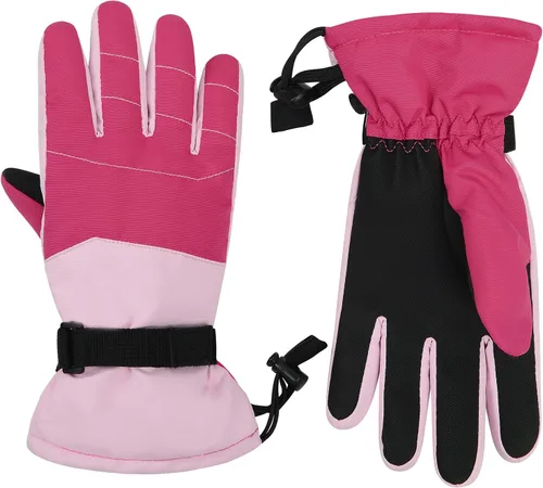 Miniatura 2 de American Trends Guantes de nieve para niños, guantes de invierno impermeables, guantes de esquí para niños y niñas, clima frío, guantes de snowboard