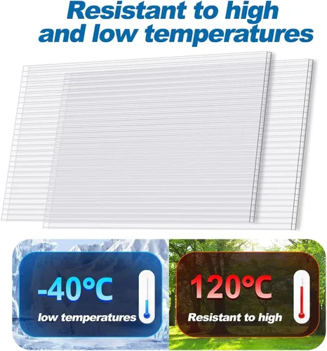 Miniatura 3 de Paneles de policarbonato para invernadero, paquete de 14 hojas de pared doble de 4mm, 4 pies (ancho) x 2 pies (largo) x 0.16 pulgadas - resistentes