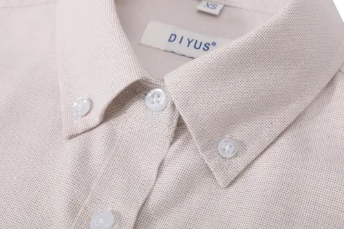 Miniatura 4 de Camisa con botones para mujer de manga larga Oxford camisa de algodón de corte clásico, blusa de trabajo resistente a las arrugas