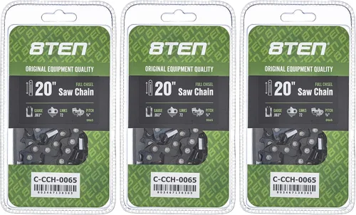 Miniatura 56 de 8TEN Cadena de motosierra semi cincel de 6 pulgadas .050 1/4 42 DL para Worx WG320 Black & Decker LLP120 (paquete de 3)