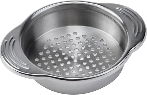 Colador de acero inoxidable duradero de 4.69 pulgadas, tapa de prensa de metal, filtro de atún, colador de latas para colar de cocina, drenaje,