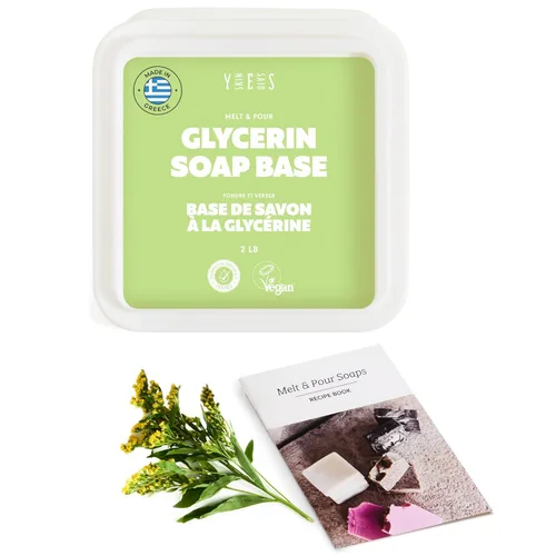 Skin Said Yes Base de jabón de glicerina transparente de 2 libras – Suministros para hacer jabón para derretir y verter – Glicerina para Hacer