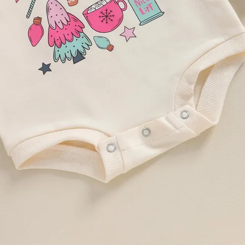 Miniatura 12 de Lamuusaa Traje de Navidad para bebé recién nacida, manga larga, bloque de color, sudadera de gran tamaño, ropa de otoño