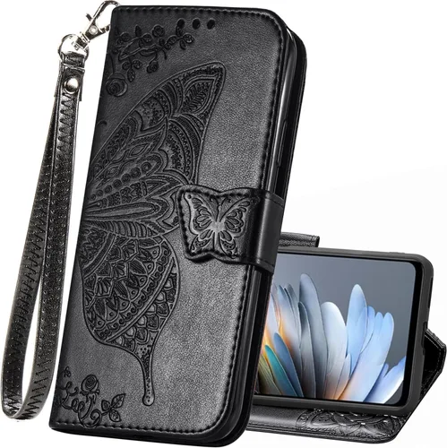 Funda tipo cartera para Motorola Moto G Stylus 5G 2025, funda protectora de piel sintética con tapa para teléfono, correa para muñeca, ranuras para