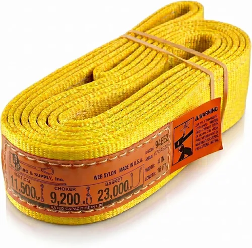 Miniatura 28 de DD Sling. Correa de 2 capas para levantamiento, de red de nylon, de doble ojal. Muy resistente (900 tejidos).Capacidad de carga vertical