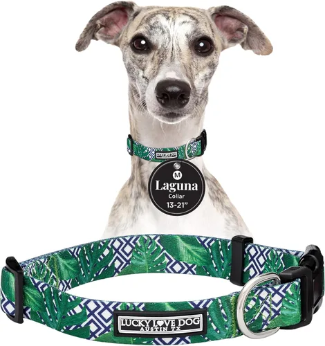 Miniatura 35 de Lucky Love Dog - Collar para perras pequeñas, diseño Blackbird de estampado alegre con flores de primavera y verano, talla XS