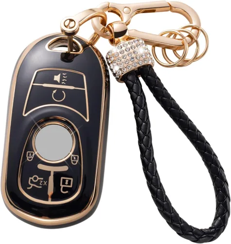 Miniatura 23 de Gematay Funda protectora para llavero VW Volkswagen con cordón para llavero, compatible con VW Jetta Golf Polo MK7 Passat Beetle Smart Key Case