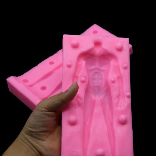 Miniatura 4 de Molde de arcilla de silicona 3D para cuerpo humano, molde de polímero grande para escultura humana, molde de cuerpo completo para manualidades
