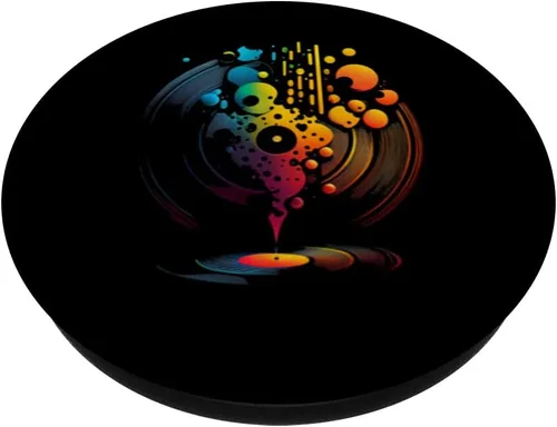 Miniatura 2 de Disco de vinilo retro vintage tocadiscos 80s 90s PopSockets intercambiables PopGrip