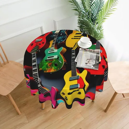 Miniatura 13 de Mantel decorativo redondo Cactus Desert Sunsets: transforma tus mesas de comedor y café con nuestro exuberante acento de lino