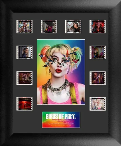 Miniatura 5 de Trend Setters DC Comics - Birds of Prey - Harley Quinn y Hyena - Presentación de escritorio MiniCell FilmCells de 7" x 5" - Con clip de película