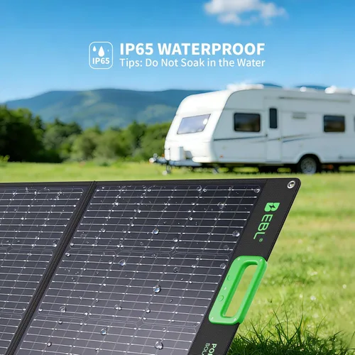 Miniatura 6 de EBL Panel solar portátil de 100 W para estación de energía, cargador solar plegable de 18 V para Jackery/Ecoflow/Bluetti/GRECELL, cargador
