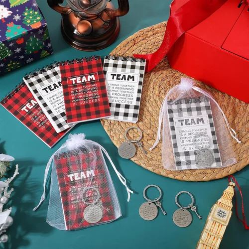 Miniatura 5 de Roowest 24 juegos de regalos de agradecimiento del equipo, cuadernos y llaveros para empleados de oficina, compañeros de trabajo, personal