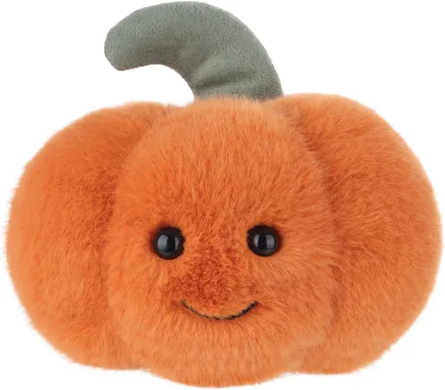 Apricot Lamb Juguetes de verduras, peluches de calabaza fresca, animal de peluche suave, perfecto para niños (calabaza naranja, 4.5 pulgadas)