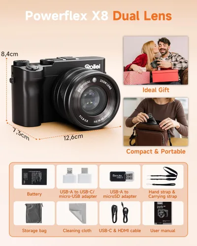 Miniatura 9 de Cámara digital de doble lente Powerflex X8