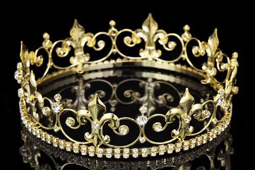Miniatura 5 de Ornate corona de rey con flor de liz de 2 pulgadas