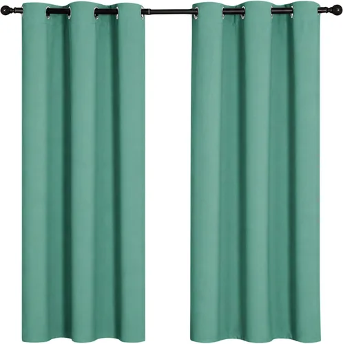 Miniatura 22 de Cortinas opacas para oscurecer la habitación, con aislamiento térmico, cortinas opacas con ojales para puertas y ventanas de poliéster