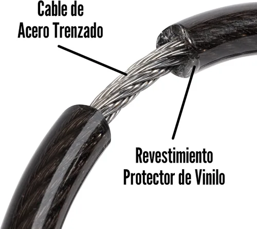 Miniatura 3 de Master Lock Cable de bloqueo de bicicleta con combinación Negro, 8143D