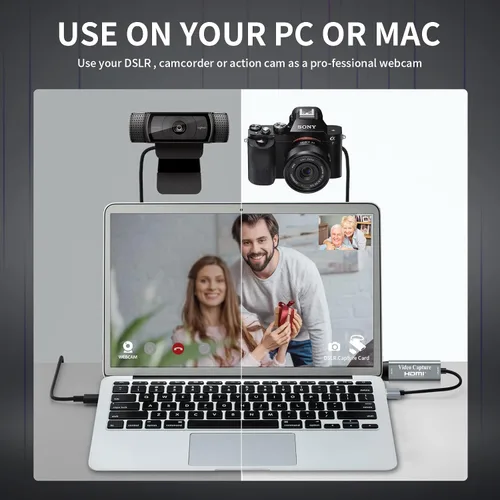 Miniatura 5 de Papeaso Tarjetas de captura de video, 4K HDMI a USB 3.0 dispositivo de captura de video, 1080P HD 60 fps transmisión en vivo y grabación de video