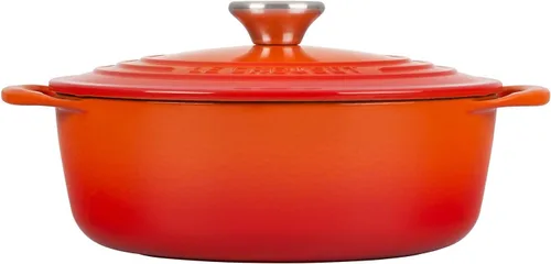 Miniatura 2 de Le Creuset Horno Holandés Redondo Poco Profundo de Hierro Fundido, 2.75qt, Flame Llama