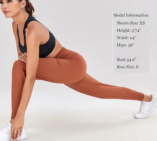 Miniatura 45 de Oalka - Pantalones deportivos para mujer, con cintura alta y bolsillos, para hacer deporte, yoga y entrenar