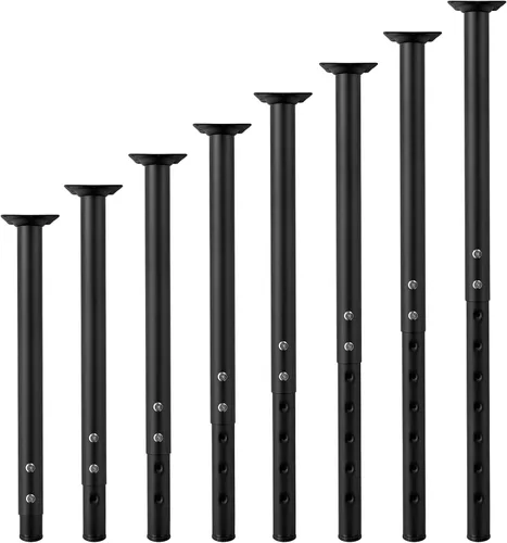 Miniatura 4 de Jahof Patas de mesa ajustables de 22-36 pulgadas (21.7-35.4 in), Ø42/1.496 in (1, negro)
